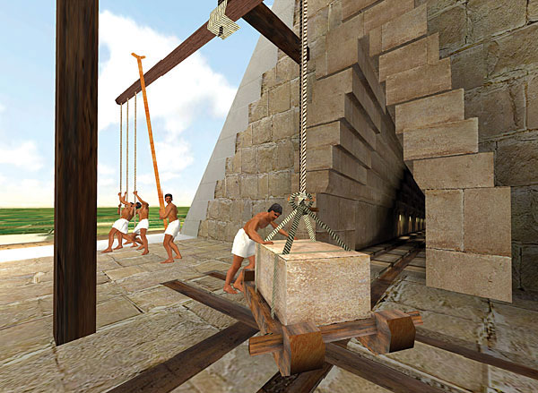 pyramid2 Mỗi khối đá nặng chừng 2,5 đến 8 tấn được di chuyển vượt sông, vượt hàng trăm km để về đến nơi xây dựng.