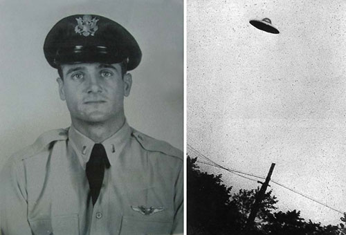 Trung úy Felix Moncla và hình ảnh được cho là của UFO