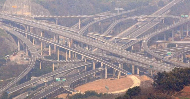 Hệ thống cầu vượt Huangjuewan: Khi giao thông biến thành mê cung trên không ở Trùng Khánh